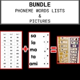 French Phonics - Phoneme Word Lists with 300 + Pictures - BUNDLE