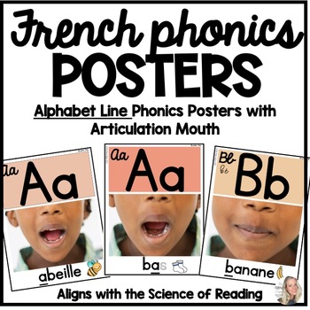Preview of French Phonics Posters | Alphabet Line | SOR Aligned | Classroom Decor