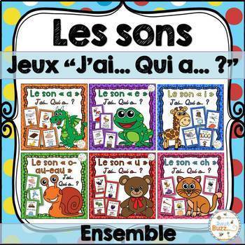 Preview of French Phonics & Sounds Game - Les sons - Jeux j'ai... qui a...? - Ensemble