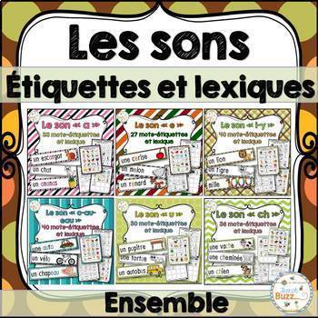 Preview of French Phonics & Sounds Vocabulary - Les sons - Mur de mots et lexique