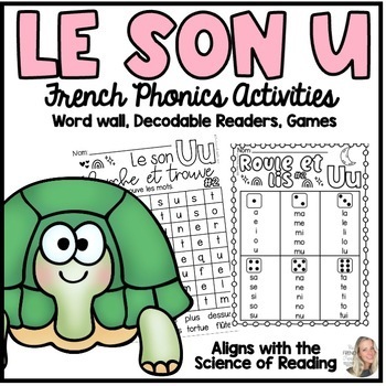 Preview of LE SON U| Les voyelles| French Phonics Worksheets | SOR