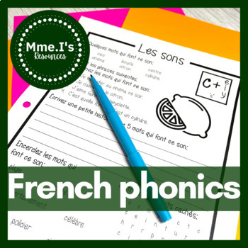 Preview of French Phonics | Year Long Activity Bundle | Digital & Printable