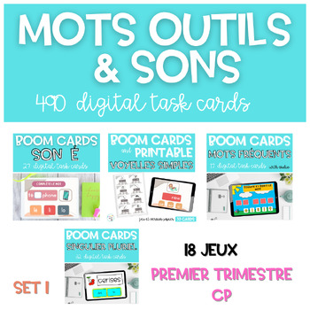 Preview of French Phonics and Sight Words BUNDLE BOOM CARDS | SET 1