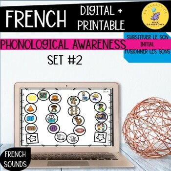 Preview of French Phonological Awareness Variety Set #2 I Printable and Digital