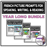 French Picture Speaking, Reading, & Writing Prompts - Year