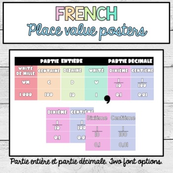 Preview of French Place Value Posters