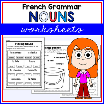 French Plural Nouns Grammar Worksheets - Grammaire française Le Pluriel ...