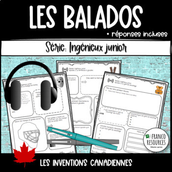 Bless vertical trim French Podcast / Les balados "Ingénieux junior" with answer key | TPT