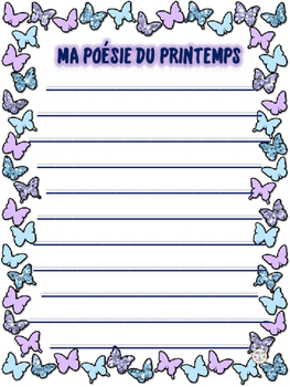 French: Poésie du Printemps by Urbino12 | Teachers Pay Teachers