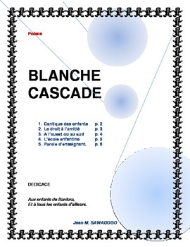 Preview of French Poetry: Blanche Cascade