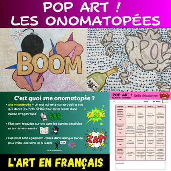 Preview of French Pop Art - Les onomatopées (Art en français)