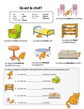 french preposition practice by chez galamb french resources tpt