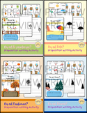 French Prepositions Writing Activity - All Seasons Bundle 