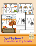 French Prepositions Writing Activity - Autumn Class Book