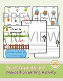 French Prepositions Writing Activity - Spring Class Book