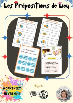 Preview of French Prepositions of Place Fun Worksheets