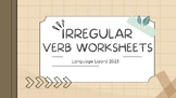 French Present Tense Irregular Verbs Worksheet
