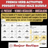 French Present Tense Maze BUNDLE || Les verbes en régulier