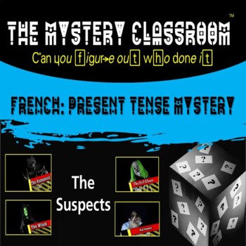 Preview of French: Present Tense Mystery | Mystery Classroom (Distance Learning)