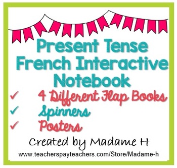 Preview of French Present Tense Verbs Interactive Notebook - Les Verbes à l'indicatif 