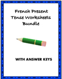 French Present Tense Verbs Worksheets Bundle:Top 4 @25% of
