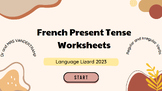 French Present Tense Worksheets Bundle