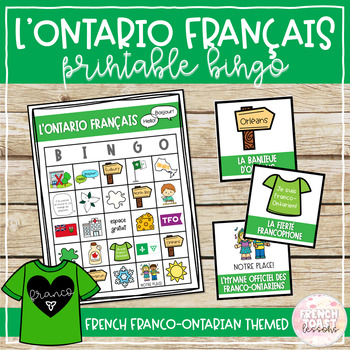 Preview of French Printable Franco-Ontarian Day BINGO | La Journée franco-ontarienne