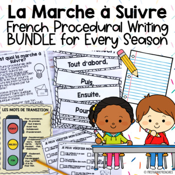 Preview of French Procedural Writing BUNDLE | French Writing | La Marche à Suivre