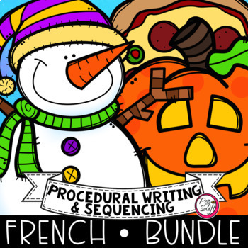 Preview of French Procedural Writing & Sequencing BUNDLE