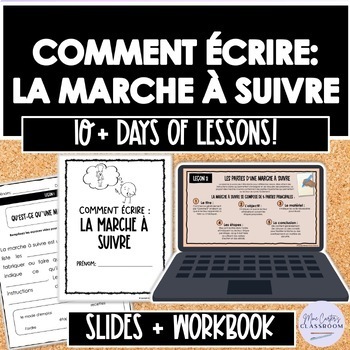 Preview of French Procedural Writing Unit - marche à suivre Junior French Immersion