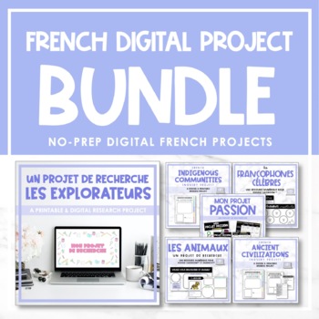 Preview of French Project Bundle | les projets de recherche