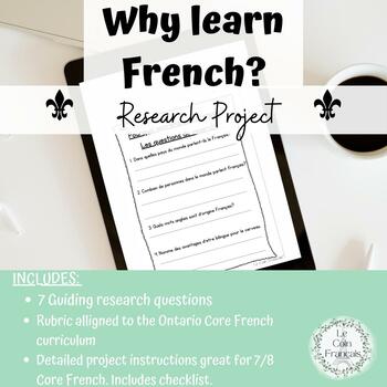 Preview of French Project || Why Learn French? || Pourquoi apprendre le francais?"||