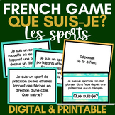 French Que suis-je? Activity | Les sports | Trivia Relay Game