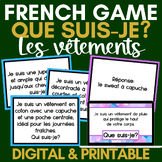 French Que suis-je? Activity | Les vêtements | Trivia Relay Game