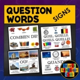 FRENCH QUESTION WORDS SIGNS ⭐ French Posters Signs ⭐ Frenc