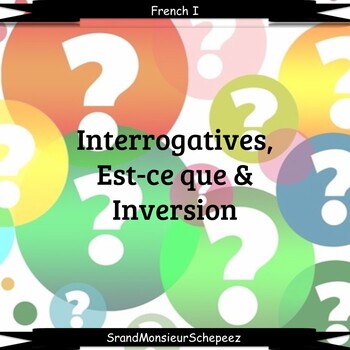 Preview of French Question Words & Question Formation Video Bundle
