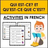 French Questions Words: Qui est-ce? ou Qu'est-ce que c'est