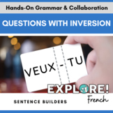French - Questions with inversion -EDITABLE hands-on activity