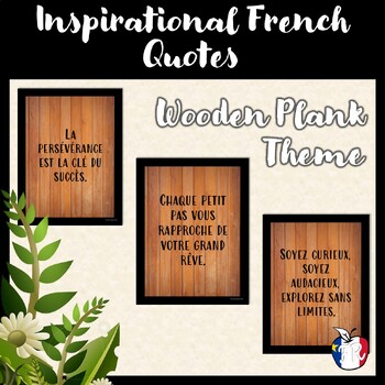 Preview of French Quotes (Wooden Plank Theme)