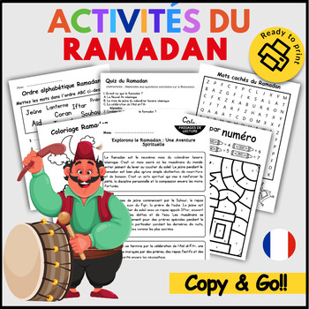 Preview of French Ramadan Worksheets and Activities - Activités du Ramadan - No prep