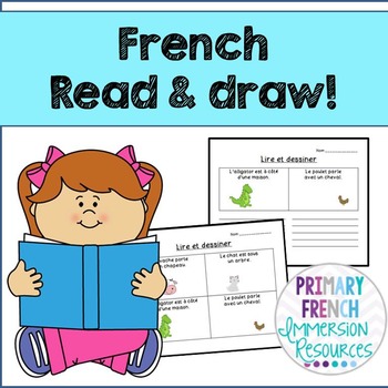 Preview of French - Reading Comprehension (Read & Draw) - La compréhension de la lecture