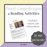 4 French Reading Activities - Theme: Je me présente
