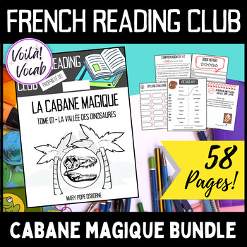 Preview of Intermediate French Reading Club - English Activity Bundle #3-6