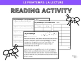 French Reading Comprehension Activity: SPRING/LE PRINTEMPS