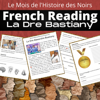 Preview of French Reading Comprehension | Black History Month | Alexandra Bastiany
