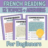 French Reading Comprehension : COMPRÉHENSION DE LECTURE fo