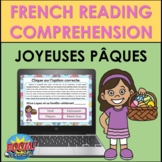 French Reading Comprehension: French Easter (PÂQUES) BOOM CARDS