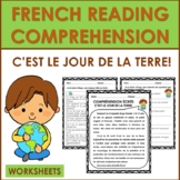 French Reading Comprehension: LE JOUR DE LA TERRE (FRENCH 