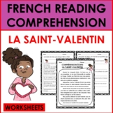 French Reading Comprehension: La Saint-Valentin/Valentine'