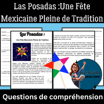 Preview of Las Posadas|French Reading Comprehension worksheet|Reading Lecture and Questions